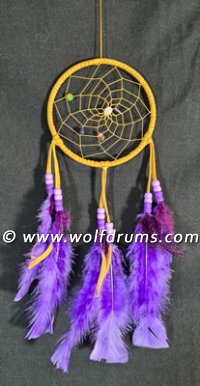 Gold dream catcher with moonstone