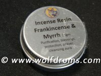 NEW - Frankincense and Myrrh blend incense resin in tin