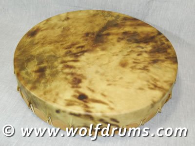 Native American Style Fallow Deer Drum - Click Image to Close
