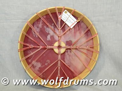 (image for) 16inch Native American style drum - Fallow Deer Doe Rawhide