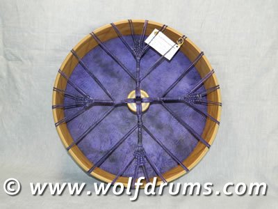 18 inch Native American Style Fallow Deer doe drum - Click Image to Close