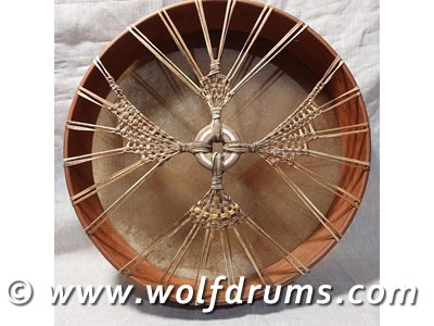 (image for) Native American style Horse Drum - Circle of Life Handle