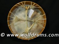 Native American style rawhide drum with Antler handle