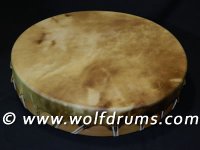 Native American style rawhide drum with Antler handle