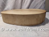 (image for) Red Deer Shaman Drum with Carved Cedar Handle