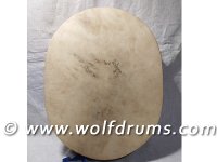 (image for) Red Deer Shaman Drum with Carved Cedar Handle