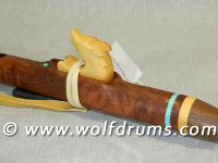 A Key Native American style flute - California Redwood Lace Burl