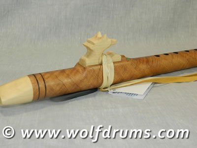 (image for) A Key 432Hz Native American style flute - Curly Bowen Mango