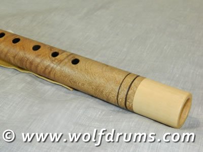 (image for) A Key 432Hz Native American style flute - Curly Bowen Mango