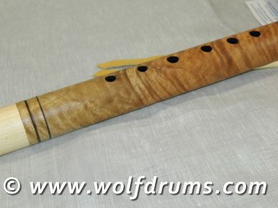 (image for) A Key 432Hz Native American style flute - Curly Bowen Mango