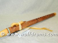 Bass D Native American style flute - Tassie Myrtle Burl