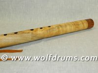 Bass D Native American style flute - Figured Camphor Laurel