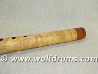Bass D Native American style flute - Figured Camphor Laurel