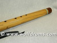 Bass D Native American style flute - Black Heart Sassafras