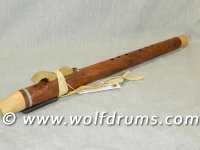 E key 432Hz Native American style flute - Redwood Superlace Burl