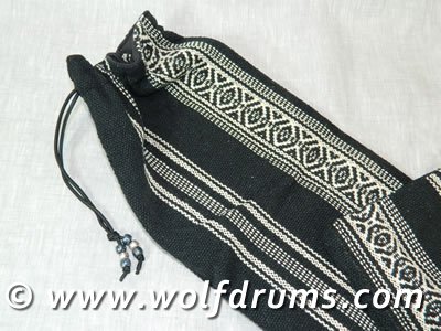 Flute Bag - Black Tribal Stripes - Click Image to Close