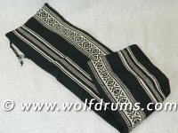 Flute Bag - Black Tribal Stripes