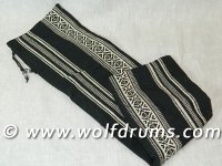 (image for) Flute Bag - Black Tribal Stripes