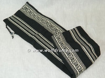 (image for) Flute Bag - Black Tribal Stripes