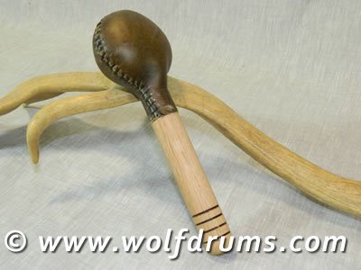 Horse Rawhide Medicine Rattle - Click Image to Close