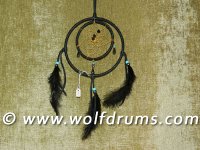 Black and Gold dream catcher with Hematite