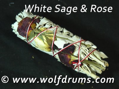White Sage and Rose - stick med - Click Image to Close