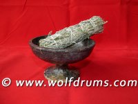 Natural Stone Carved Chalice Smudge Bowl