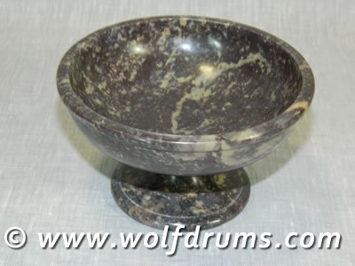 Natural Stone Carved Chalice Smudge Bowl - Click Image to Close