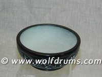 Natural Black Stone Carved Smudge Bowl