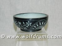 Natural Black Stone Carved Smudge Bowl