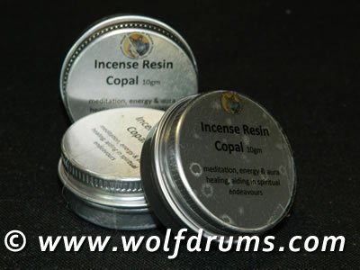 NEW - White copal incense resin in tin - Click Image to Close