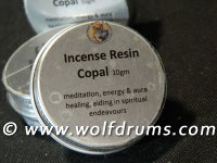NEW - White copal incense resin in tin