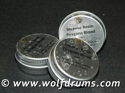 (image for) NEW - Dragons Blood incense resin in tin