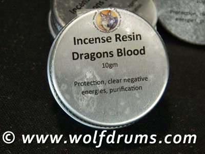 NEW - Dragons Blood incense resin in tin - Click Image to Close