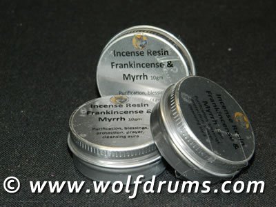 (image for) NEW - Frankincense and Myrrh blend incense resin in tin