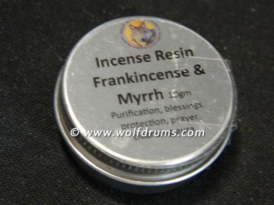 (image for) NEW - Frankincense and Myrrh blend incense resin in tin